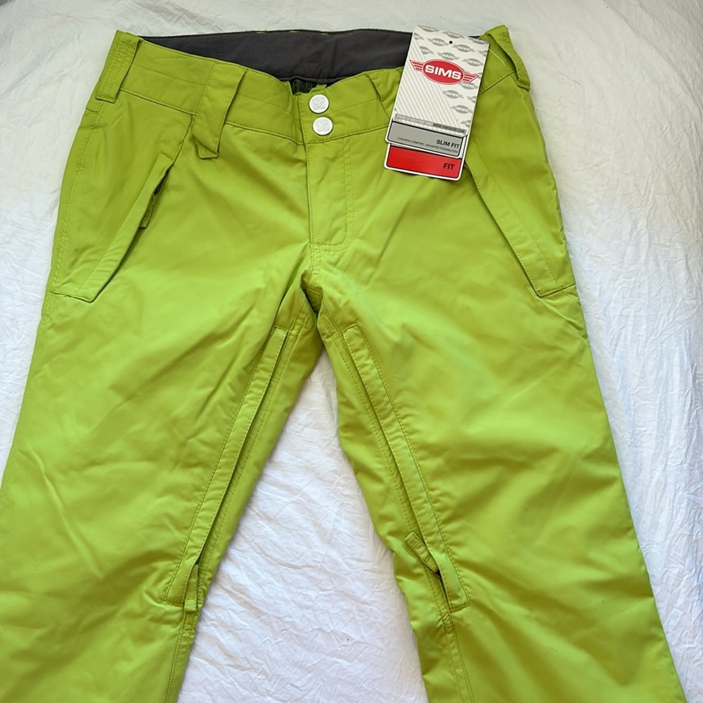 LIME GREEN SIMS SNOWBOARDING PANTS